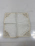 Vintage 1900s White Linen Handkerchief with Intricate Lace Border