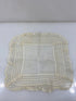 Vintage 1900s White Linen Handkerchief with Lace Border