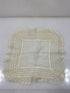 Vintage 1900s White Linen Handkerchief with Lace Border