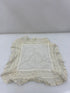 Vintage 1900s White Linen Handkerchief with Lace Edges