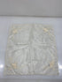 Vintage 1900s White Sheer Linen Handkerchief with Floral Embroidery