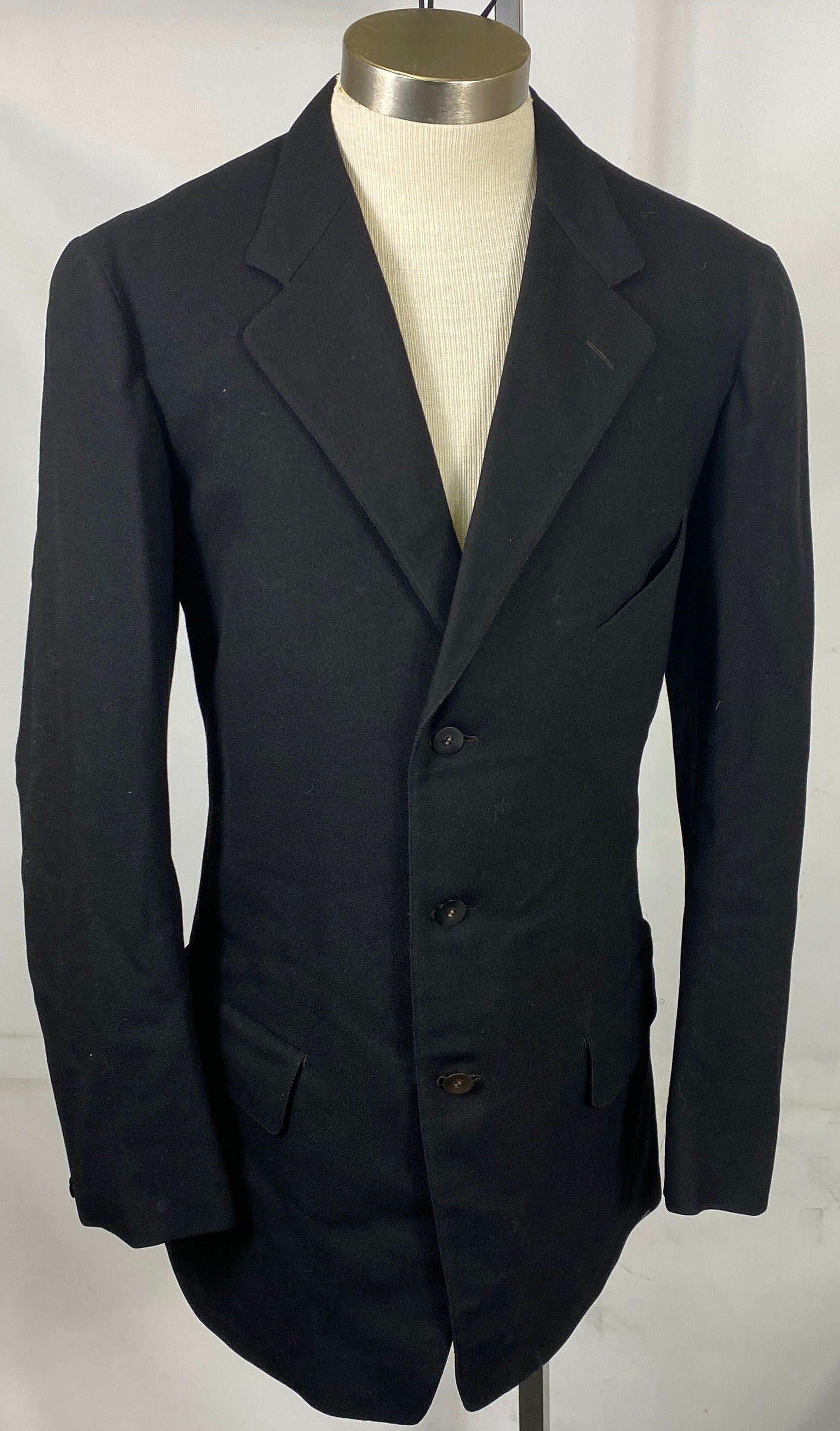 Vintage 1910's A. Garland Black Suit Jacket, Pants, Vest and Tie Men's Size Unknown