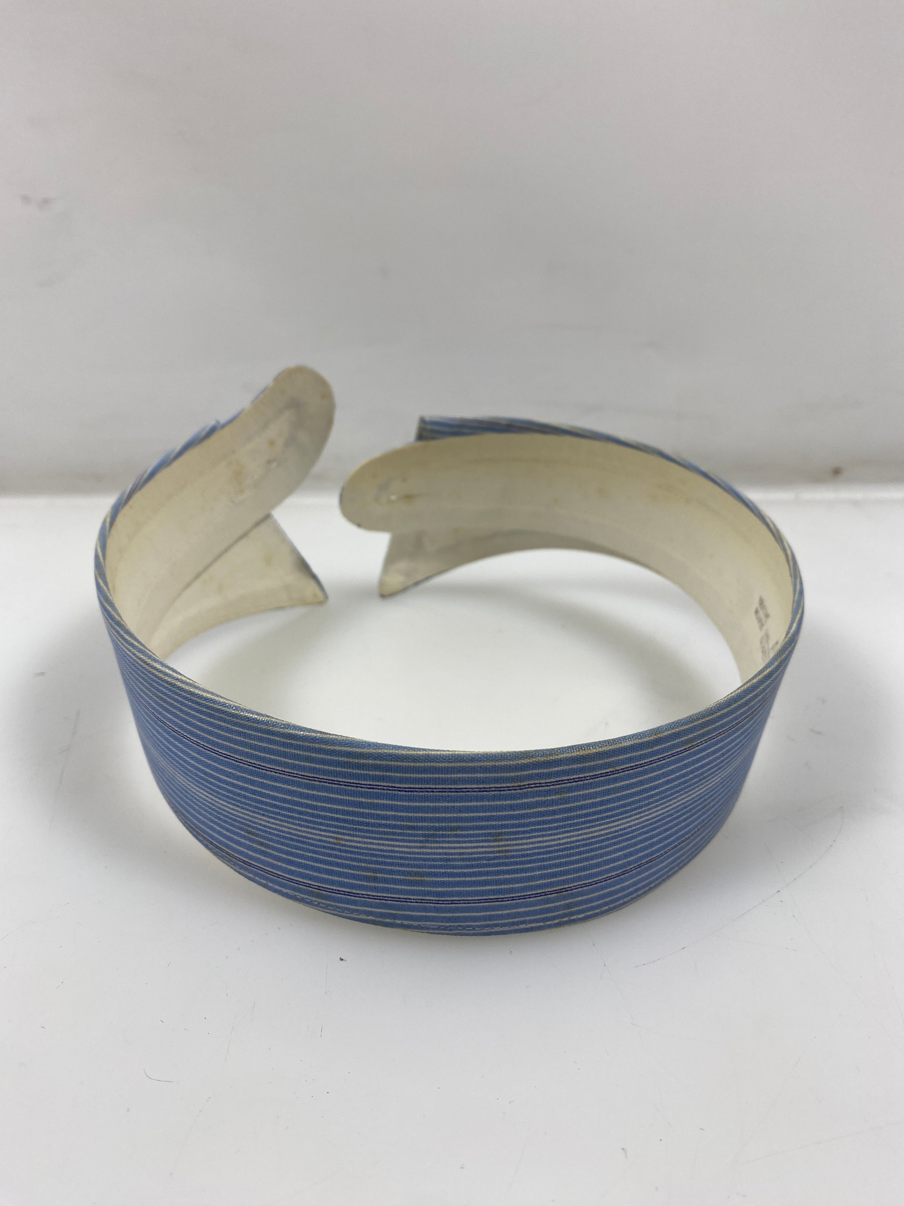 Vintage 1910s "Arrow Cluett, Peabody & Co." Blue and White Striped Starched Collar Size 15 1/2 (Copy)
