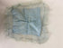 Vintage 1910s Blue Linen Handkerchief with Lace Border