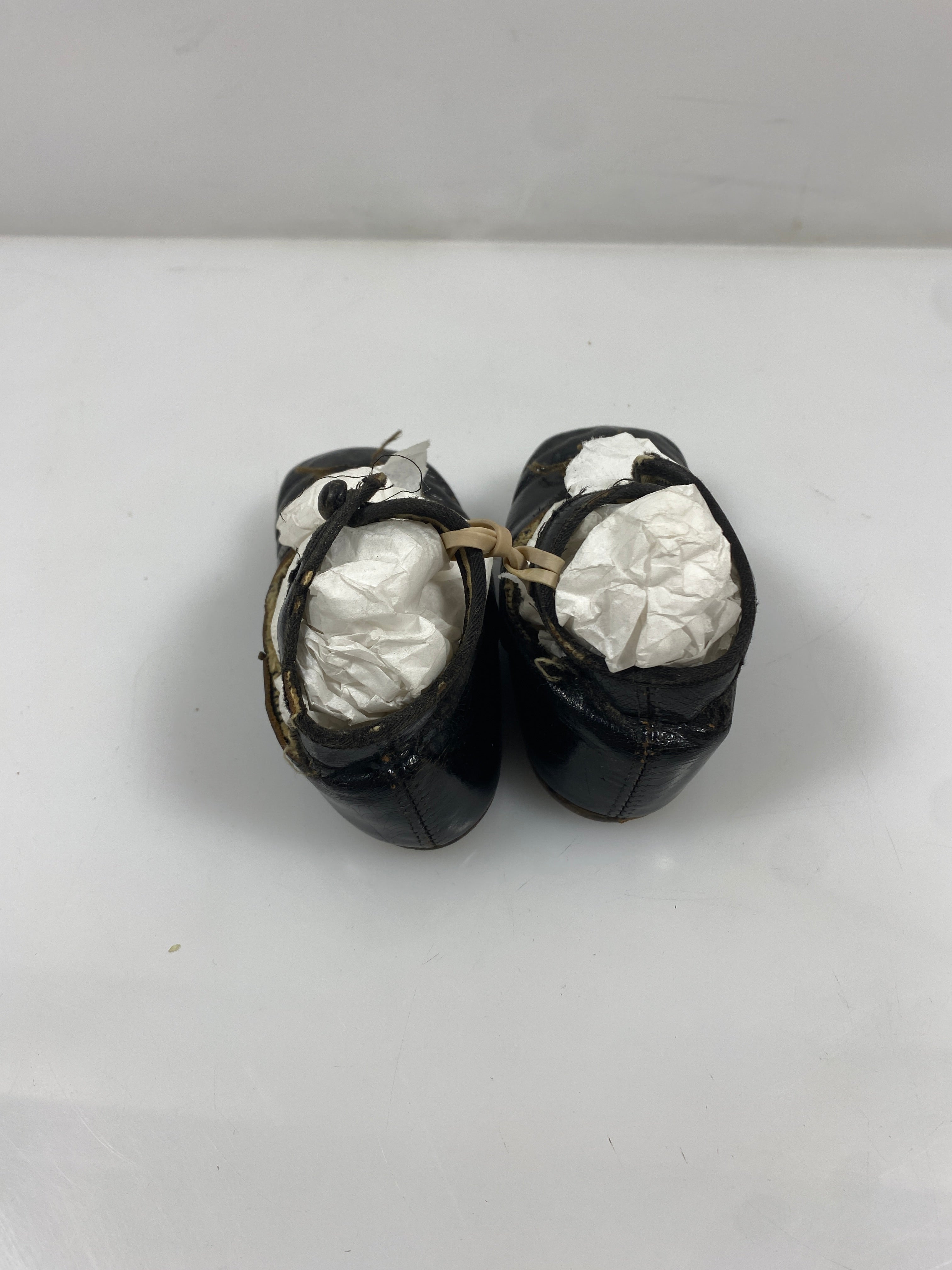 Vintage 1910s Children's Black Leather Mary Janes