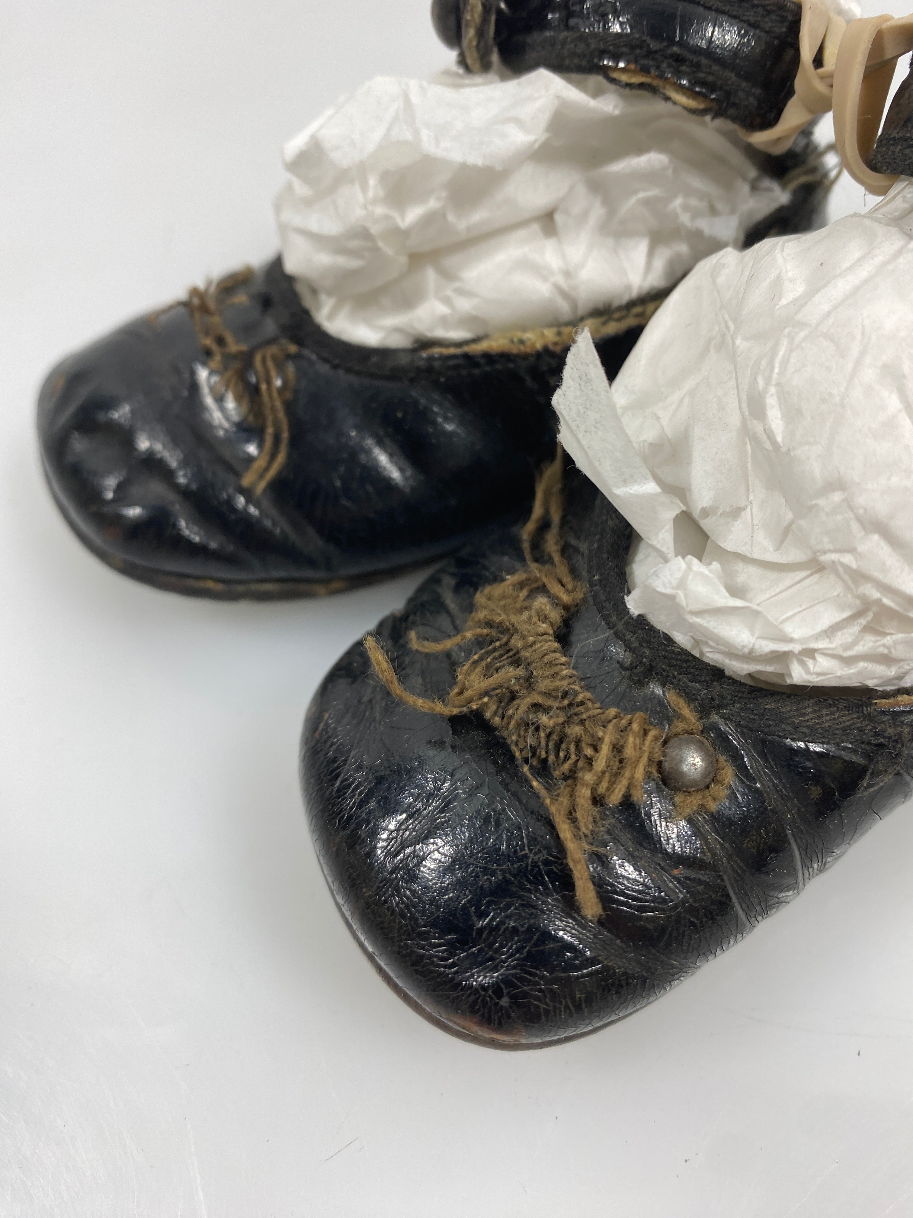 Vintage 1910s Children's Black Leather Mary Janes