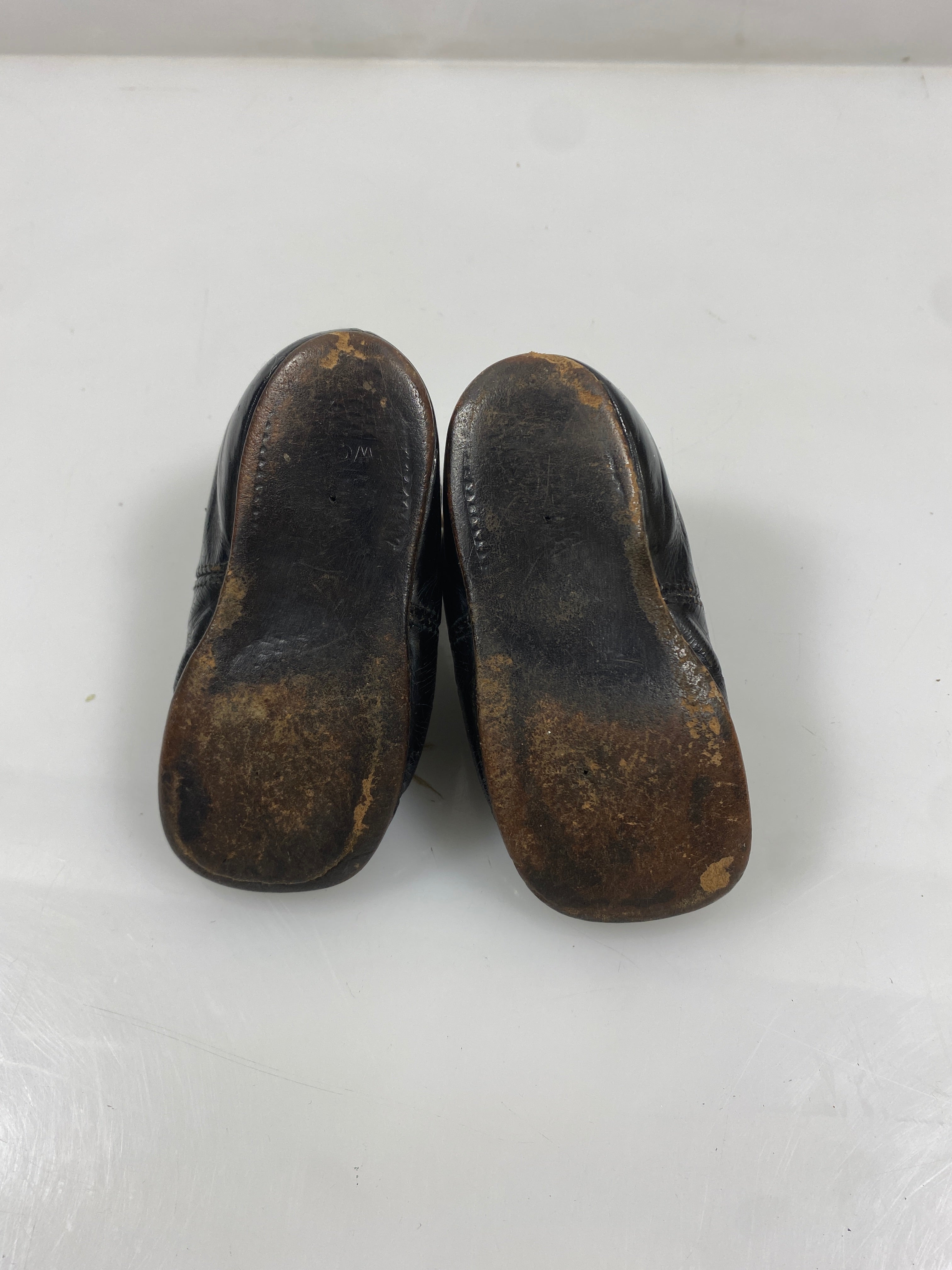 Vintage 1910s Children's Black Leather Mary Janes