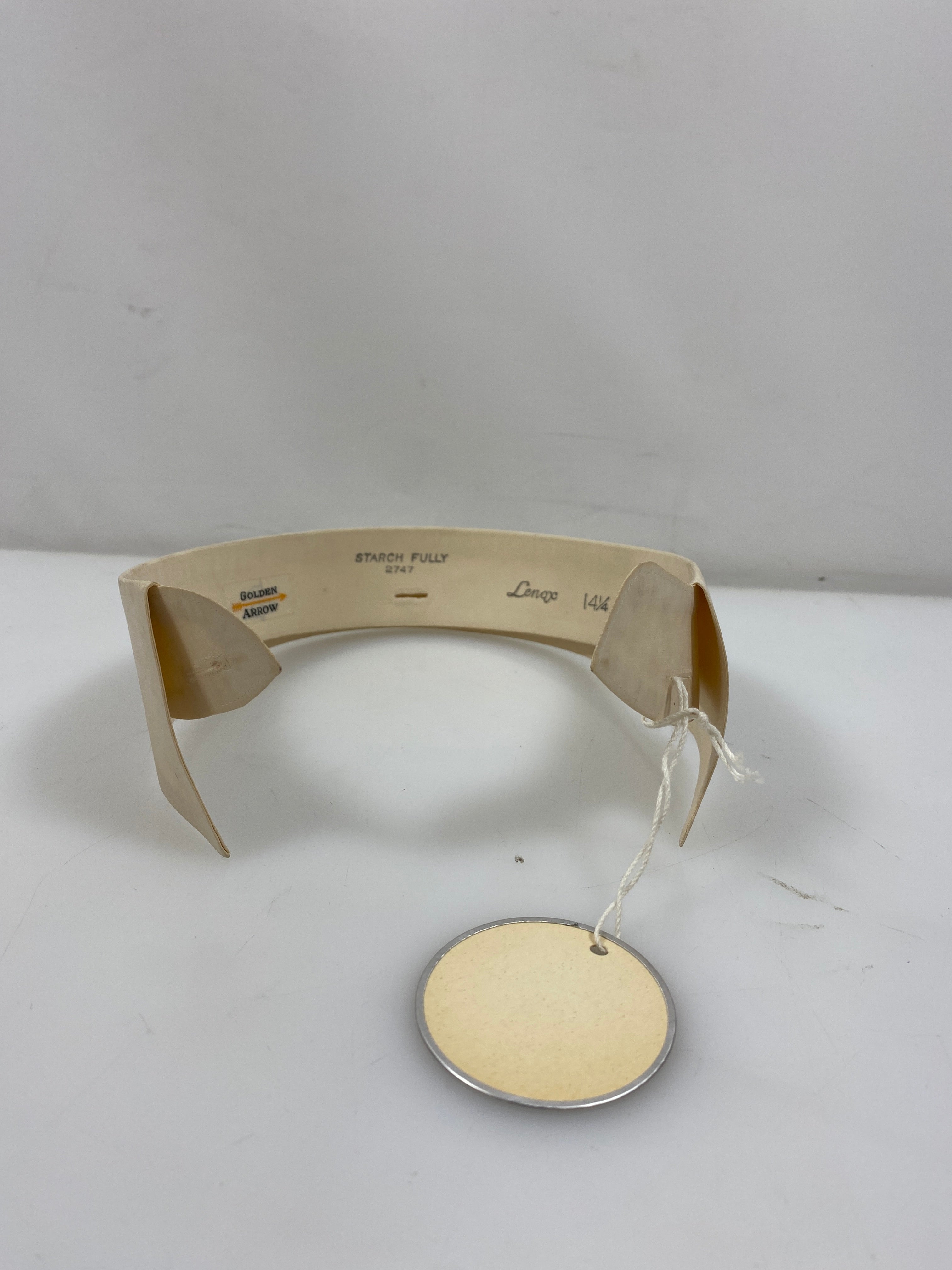 Vintage 1910s "Golden Arrow" White Starched Collar Size 14 1/4