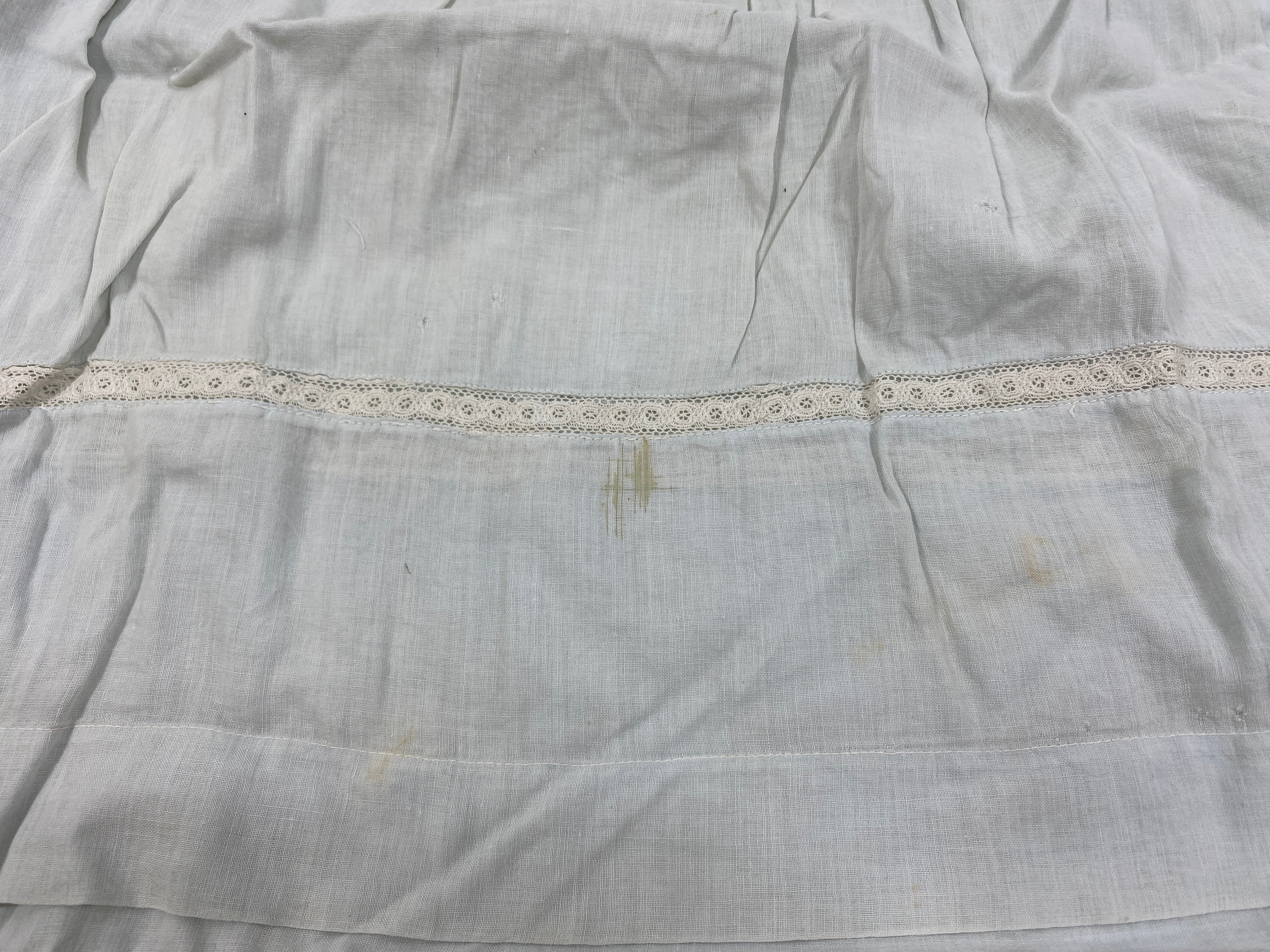 Vintage 1910s Light Blue Baby's Dress with Lace Details