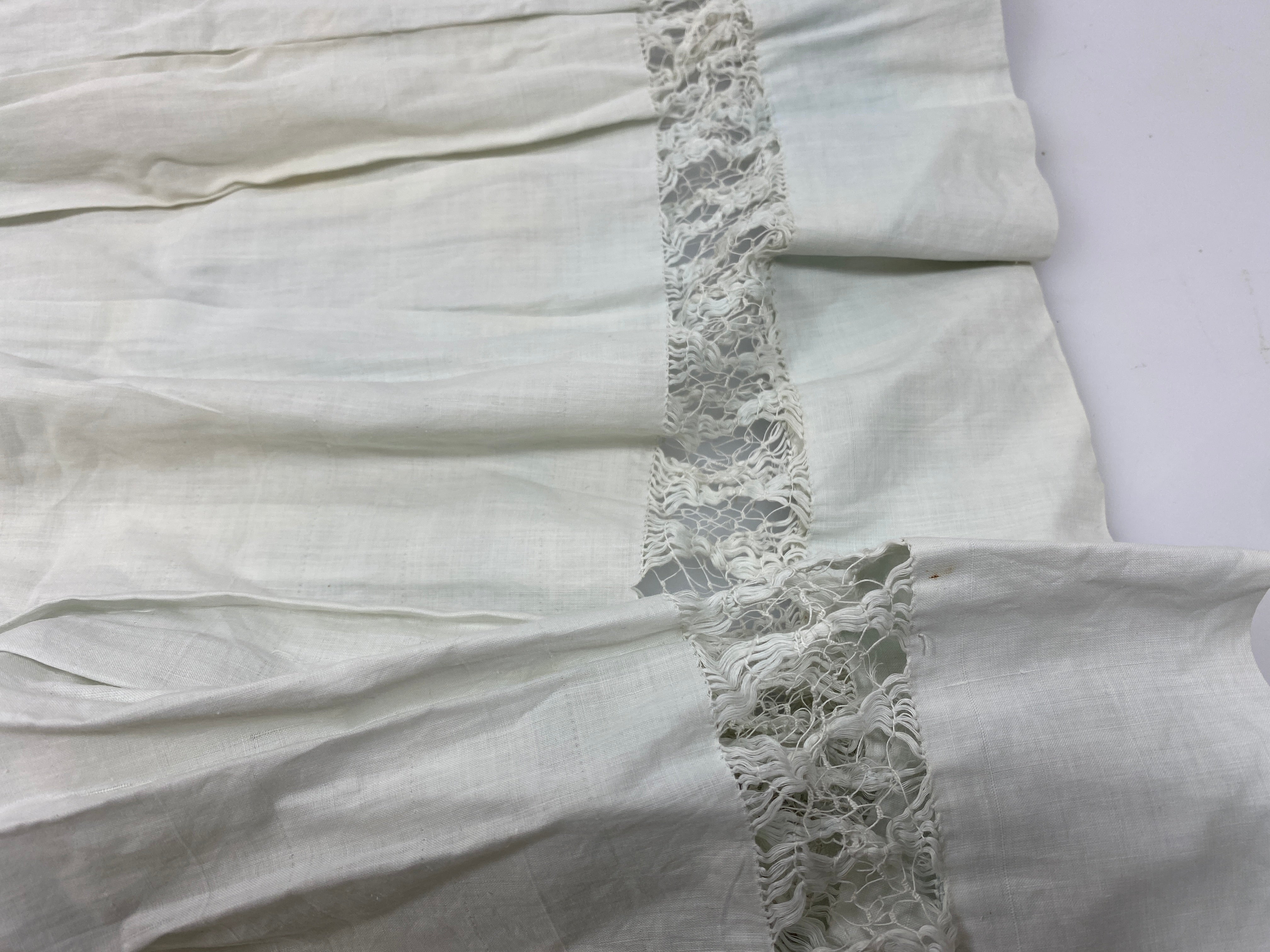 Vintage 1910s Light Blue Children's Dress Paneling at Hem