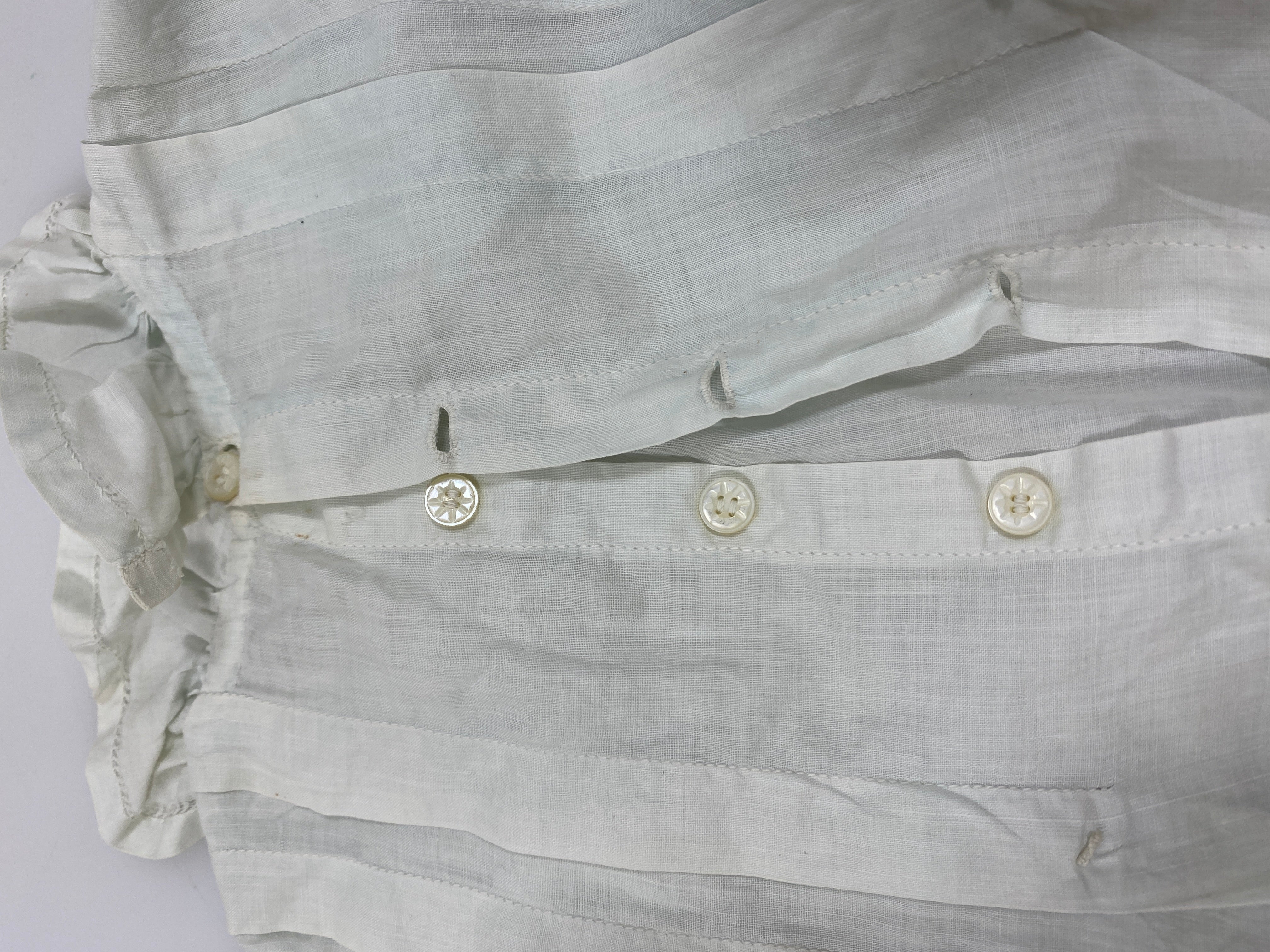 Vintage 1910s Light Blue Children's Dress Paneling at Hem