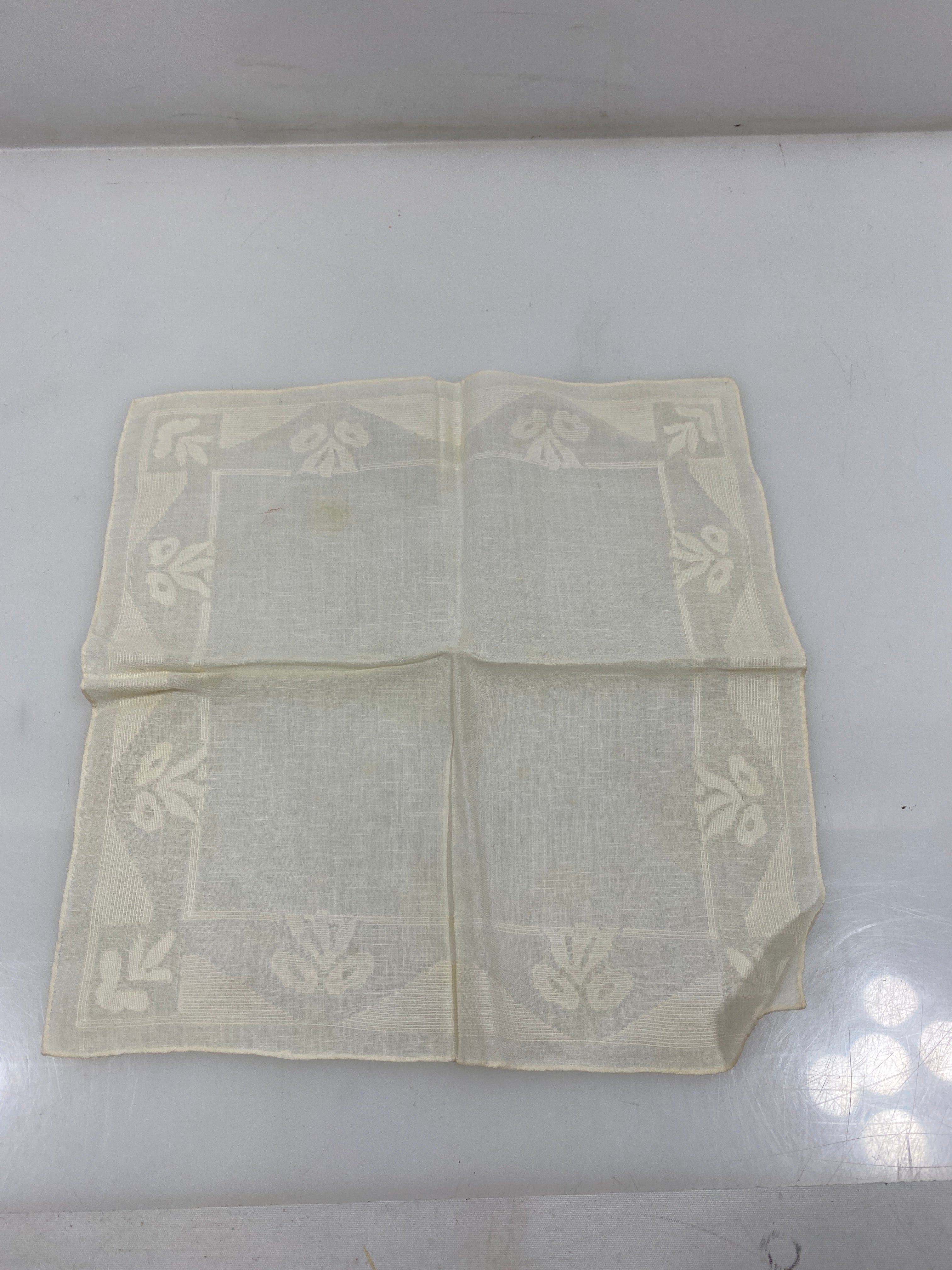 Vintage 1910s Sheer White Linen With Embroidered Details