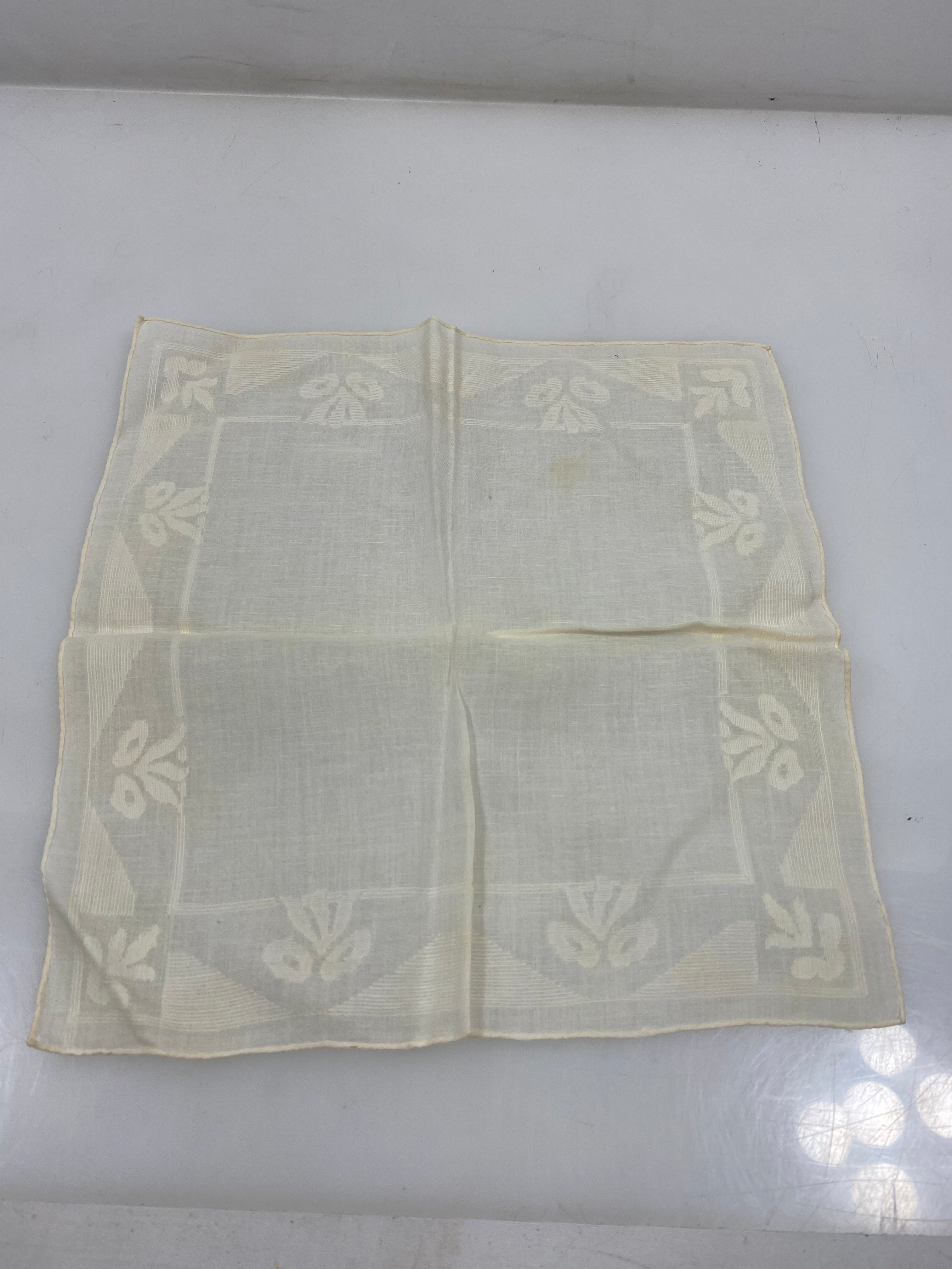 Vintage 1910s Sheer White Linen With Embroidered Details