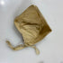 Vintage 1910s Tan Embroidered Baby Bonnet