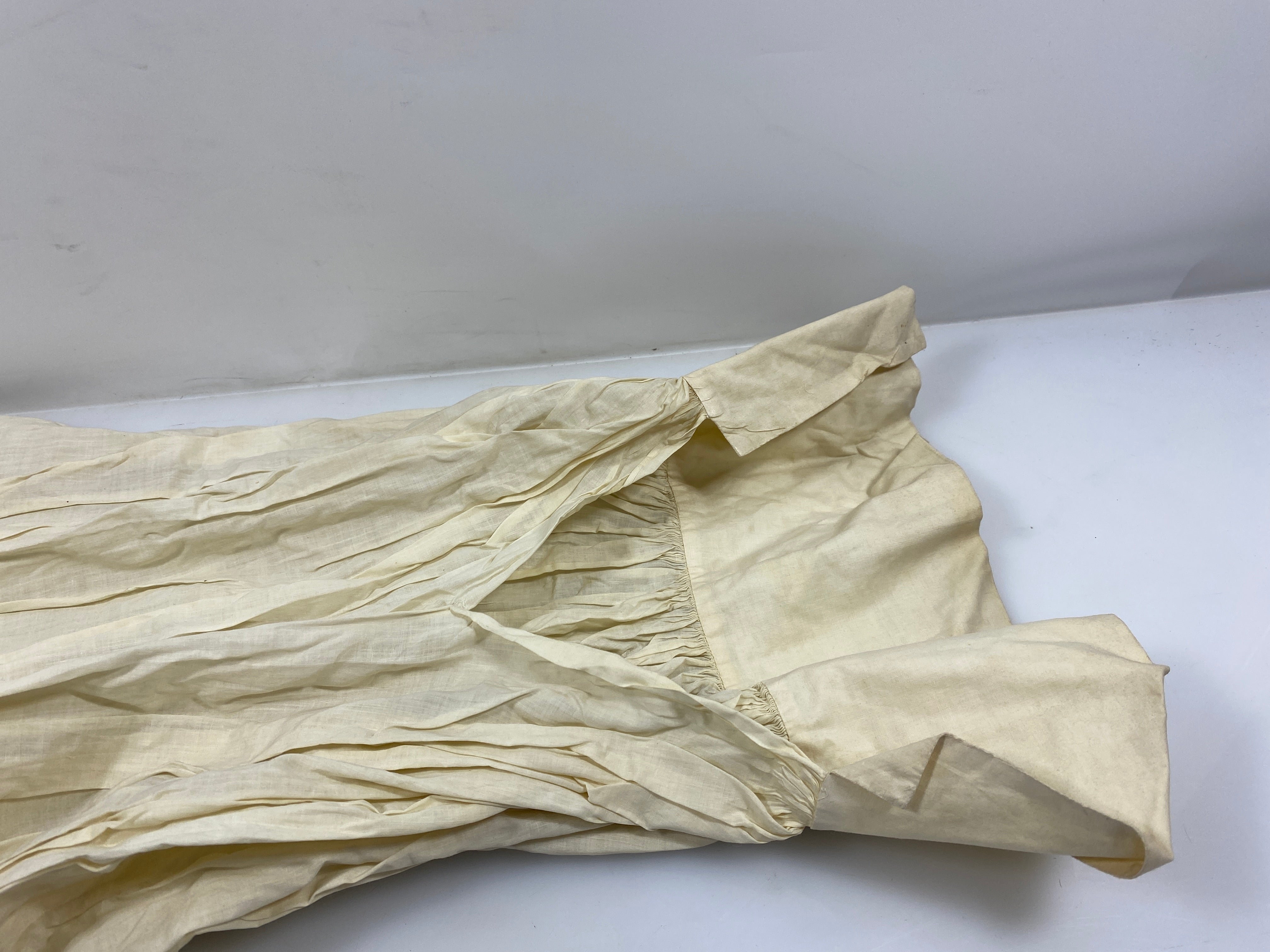Vintage 1910s Tan Linen Children's Underskirt