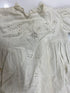 Vintage 1910s White Linen Dress with Floral Eyelet Lace Pattern