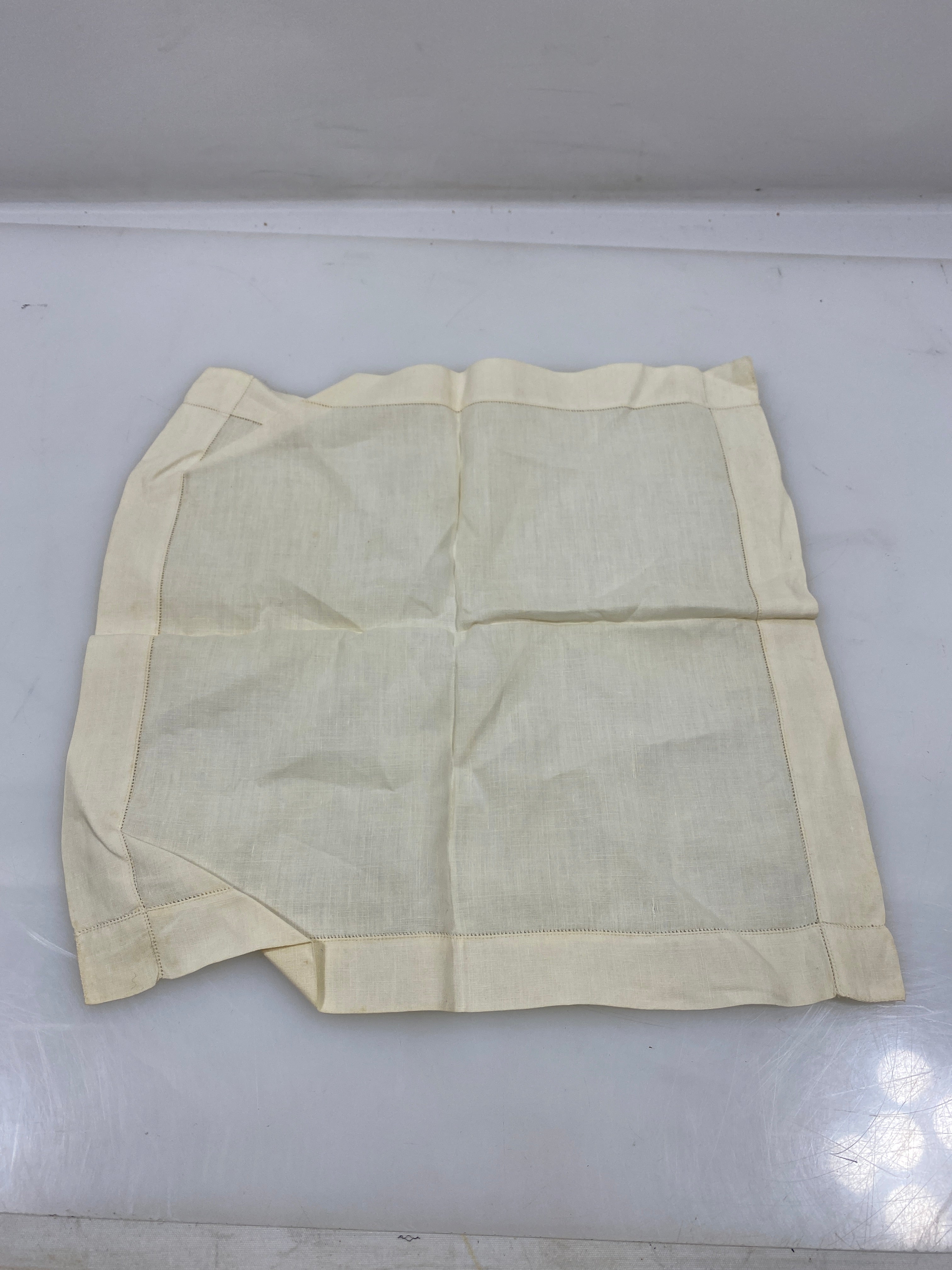Vintage 1910s White Linen Handkerchief