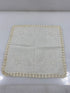 Vintage 1910s White Linen Handkerchief with Crocheted Lace Border
