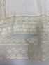 Vintage 1910s White Linen Handkerchief with Intricate Lace Details