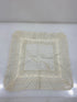 Vintage 1910s White Linen Handkerchief with Intricate Lace Details