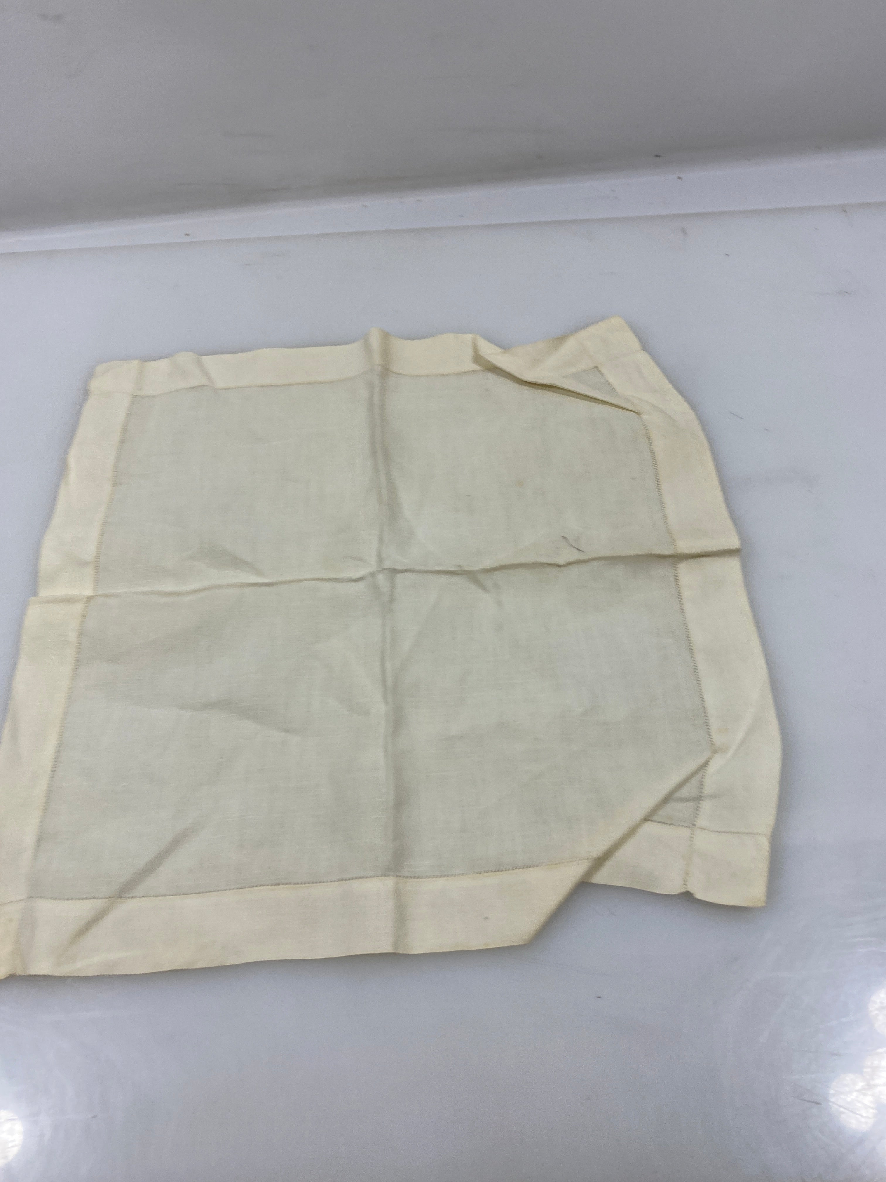 Vintage 1910s White Linen Handkerchief