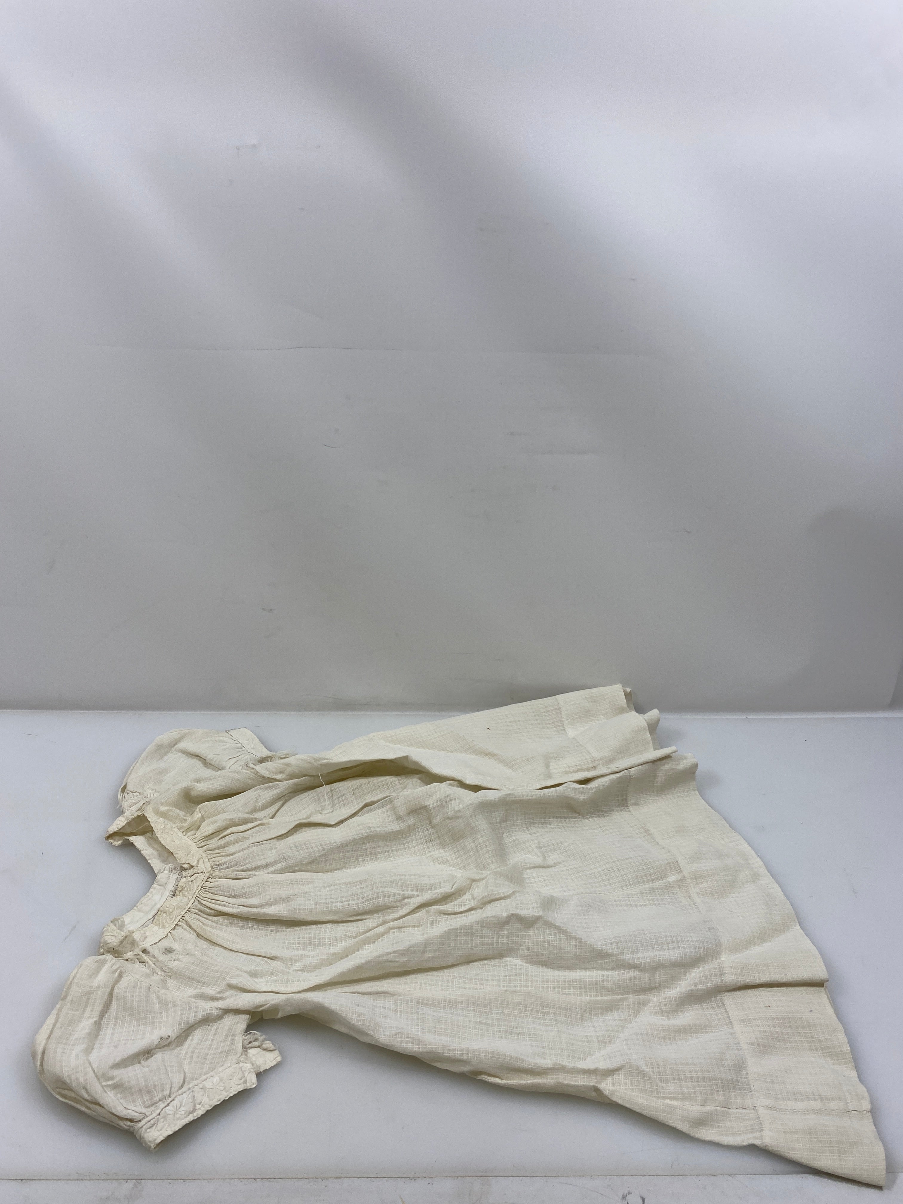 Vintage 1910s White Linen Infant's Dress
