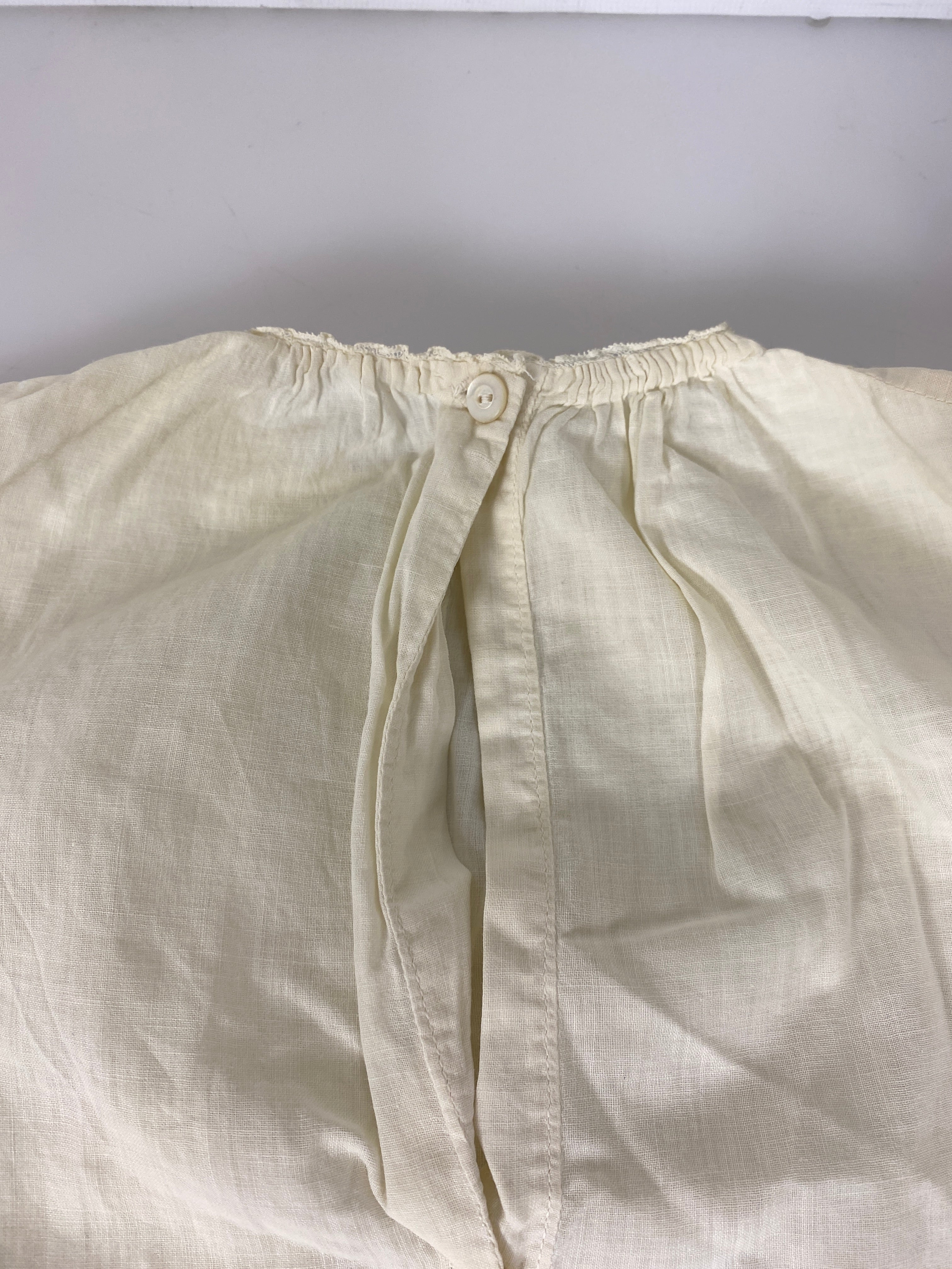 Vintage 1910s White Linen Infant's Dress