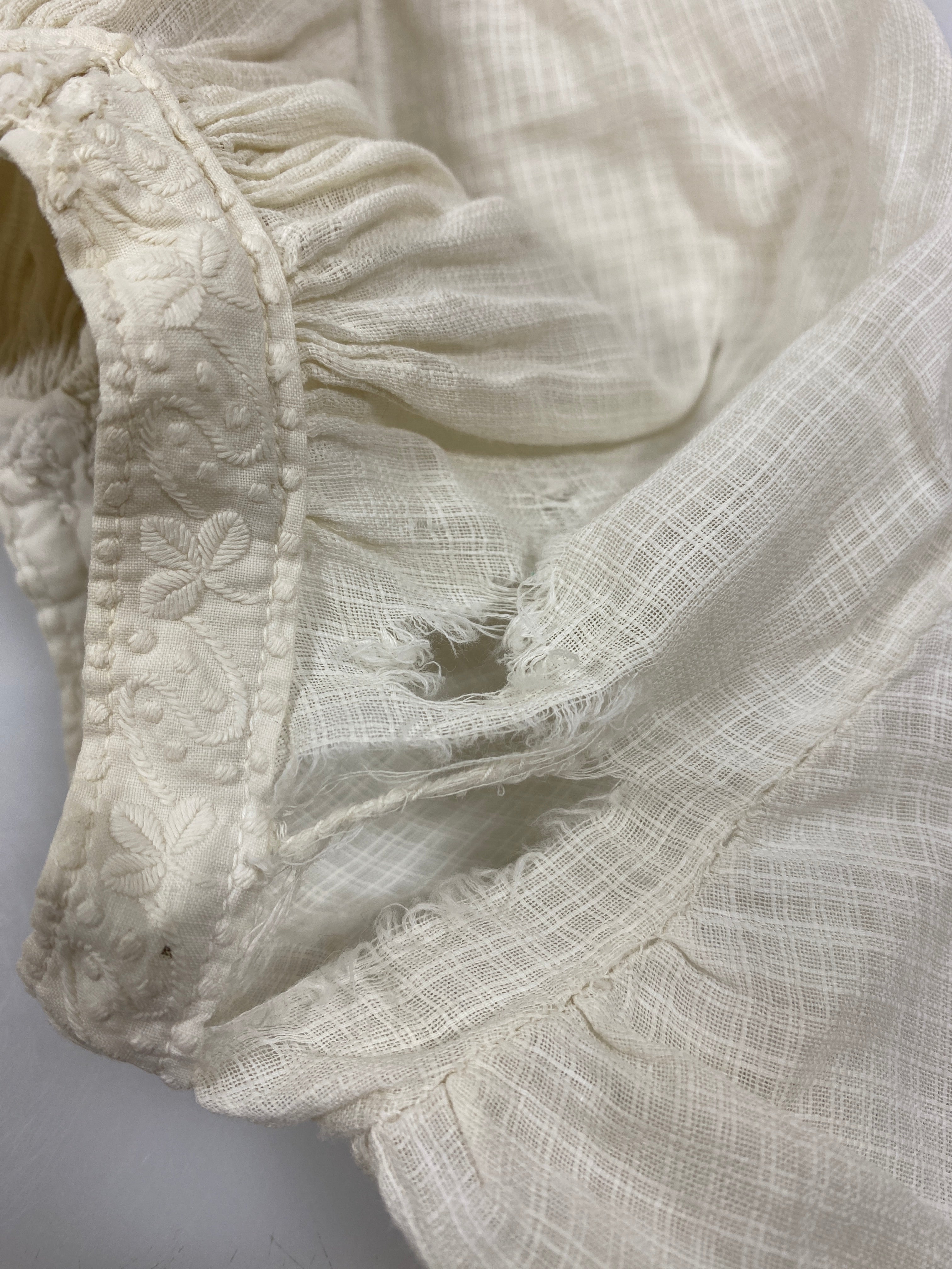 Vintage 1910s White Linen Infant's Dress