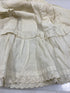 Vintage 1910s White Linen Long-Sleeve Infant's Dress with Floral Details