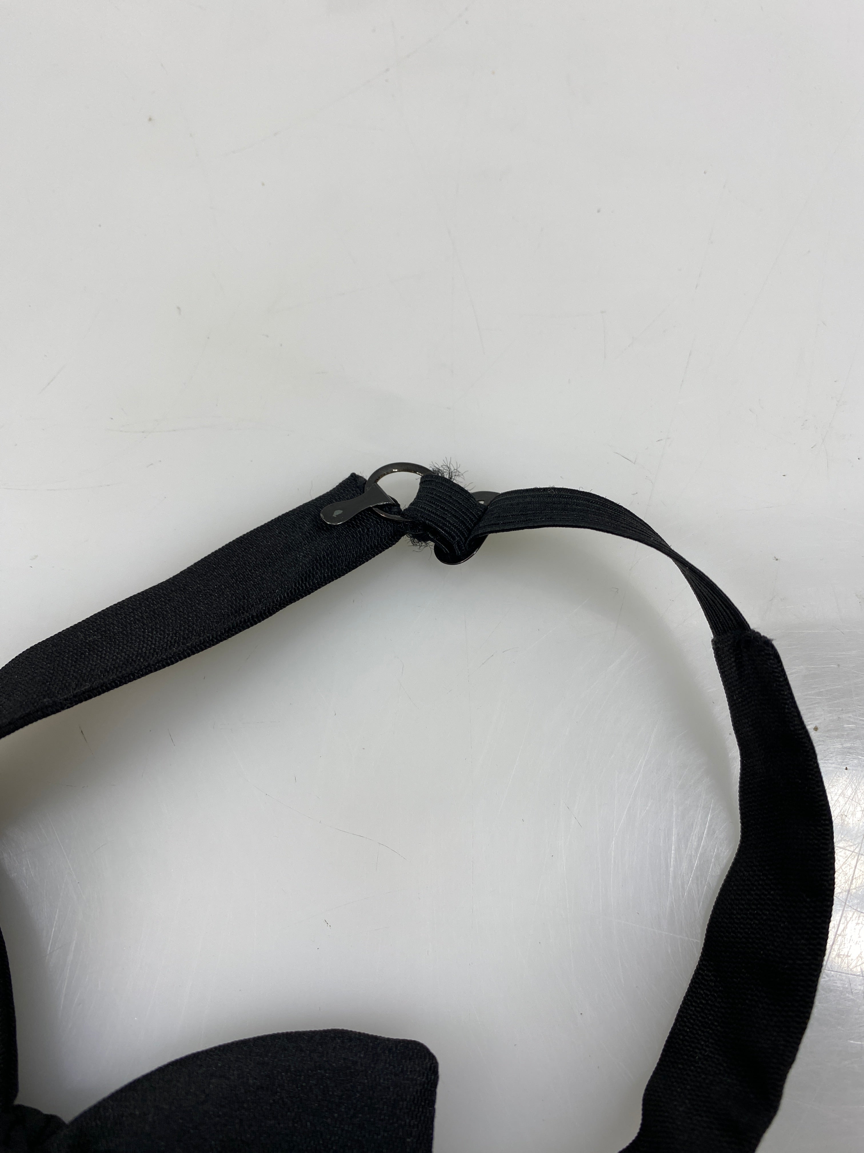 Vintage 1920s Black Clip On Bowtie