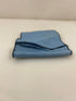 Vintage 1920s Blue Handkerchief Holder with Black Cross-Stitched Chinese Temple