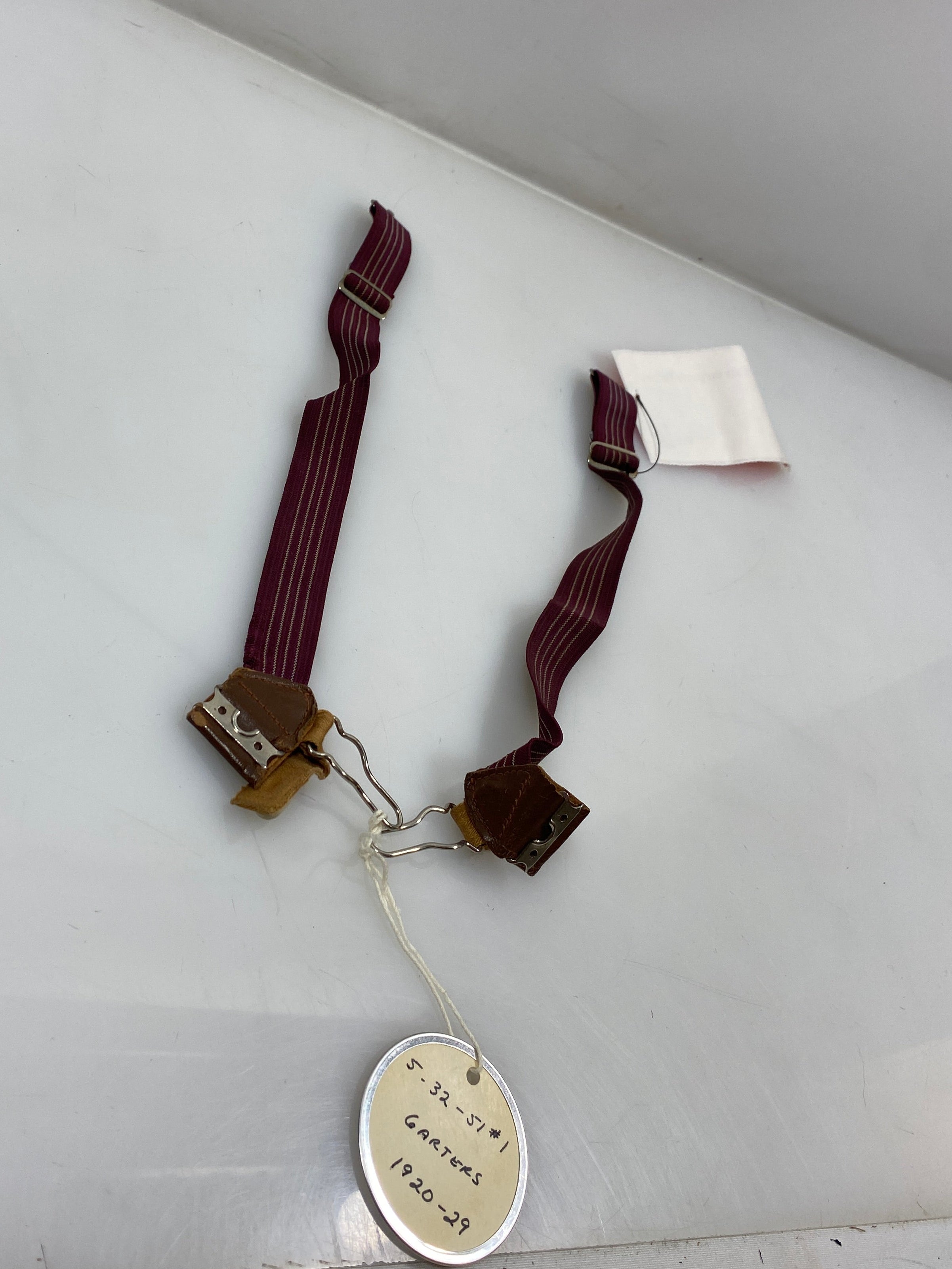Vintage 1920s Burgundy Garters