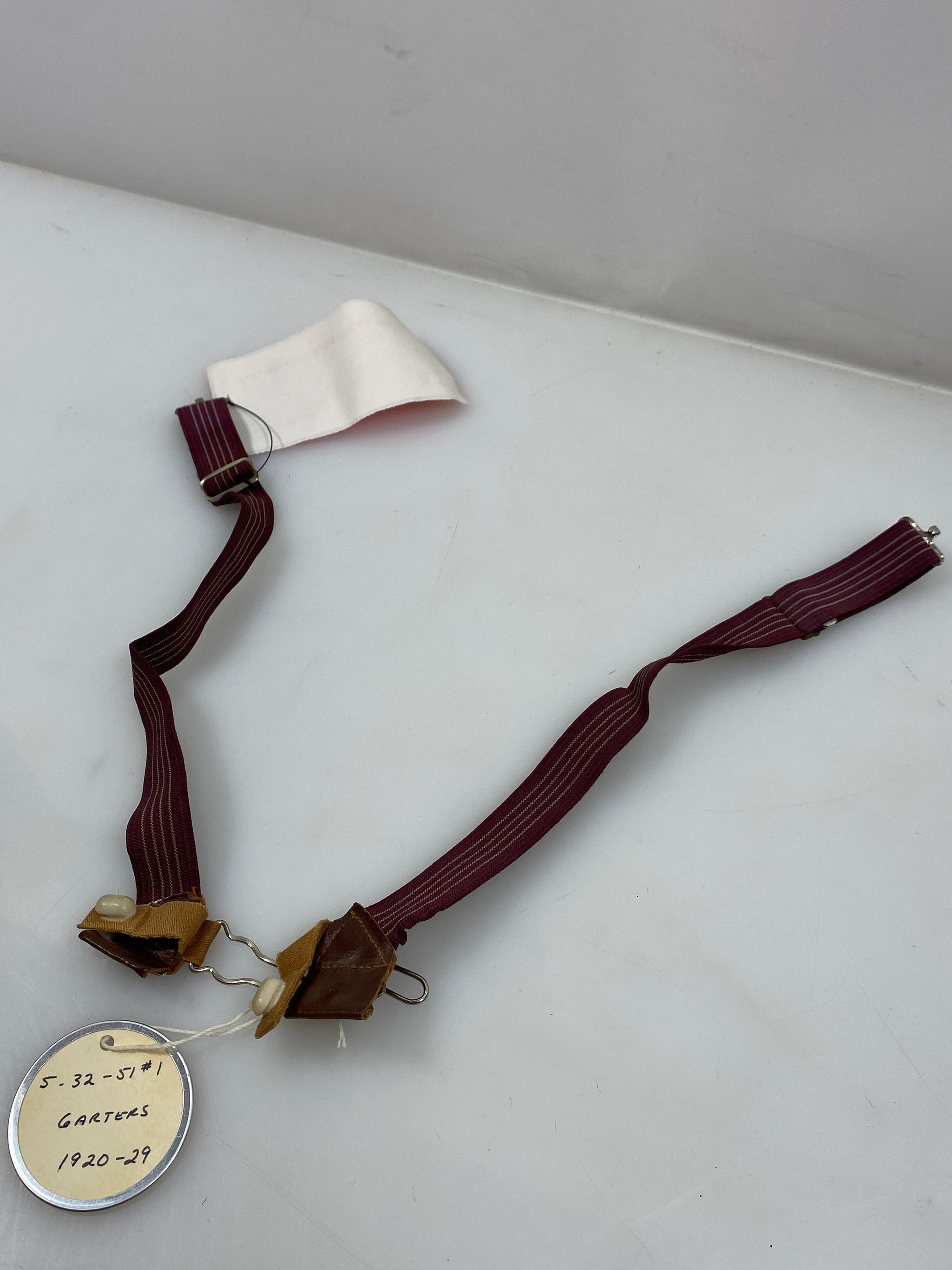 Vintage 1920s Burgundy Garters