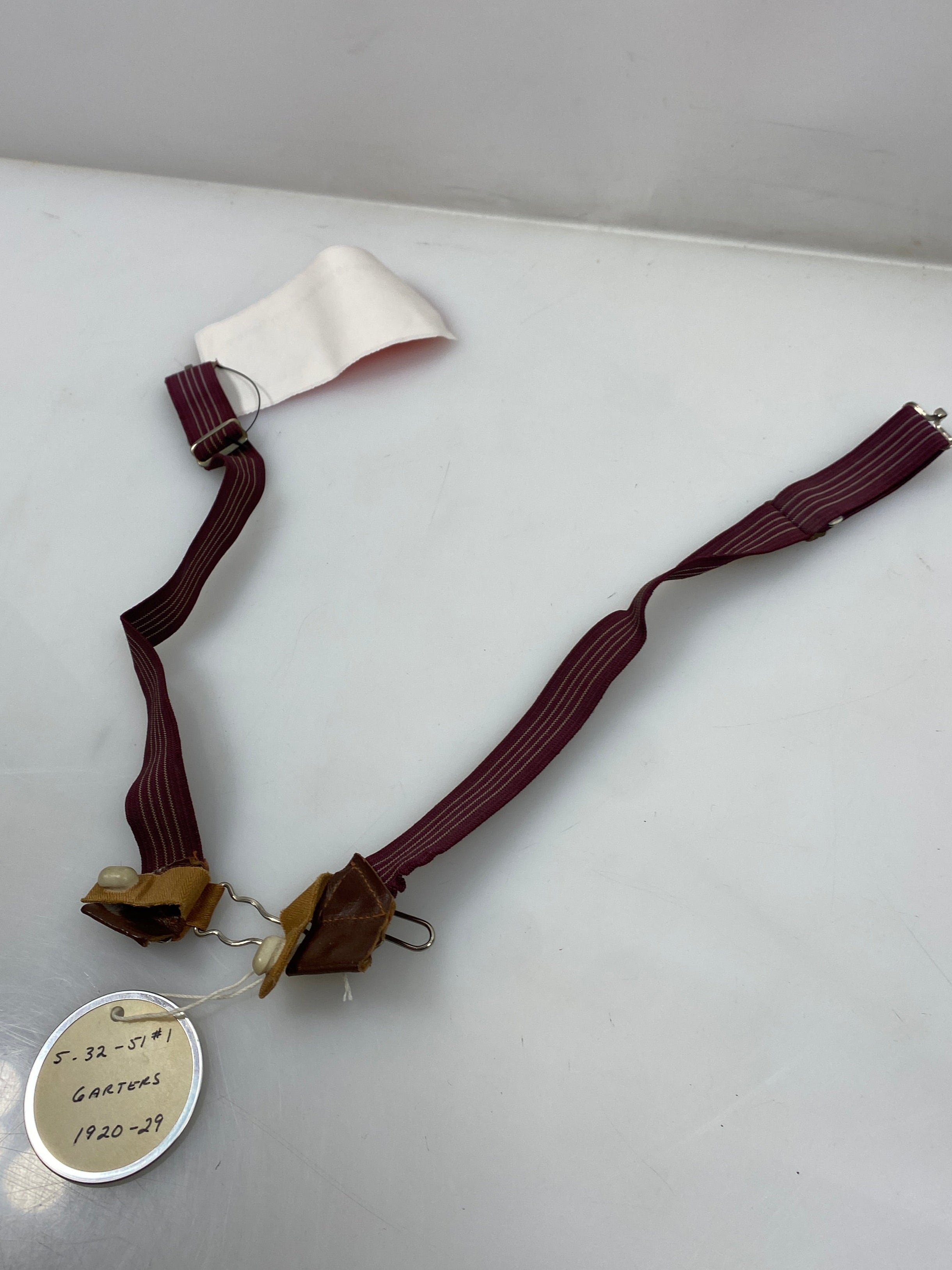 Vintage 1920s Burgundy Garters
