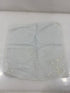 Vintage 1920s Sheer Blue Handkerchief with White Embroidered Flowers