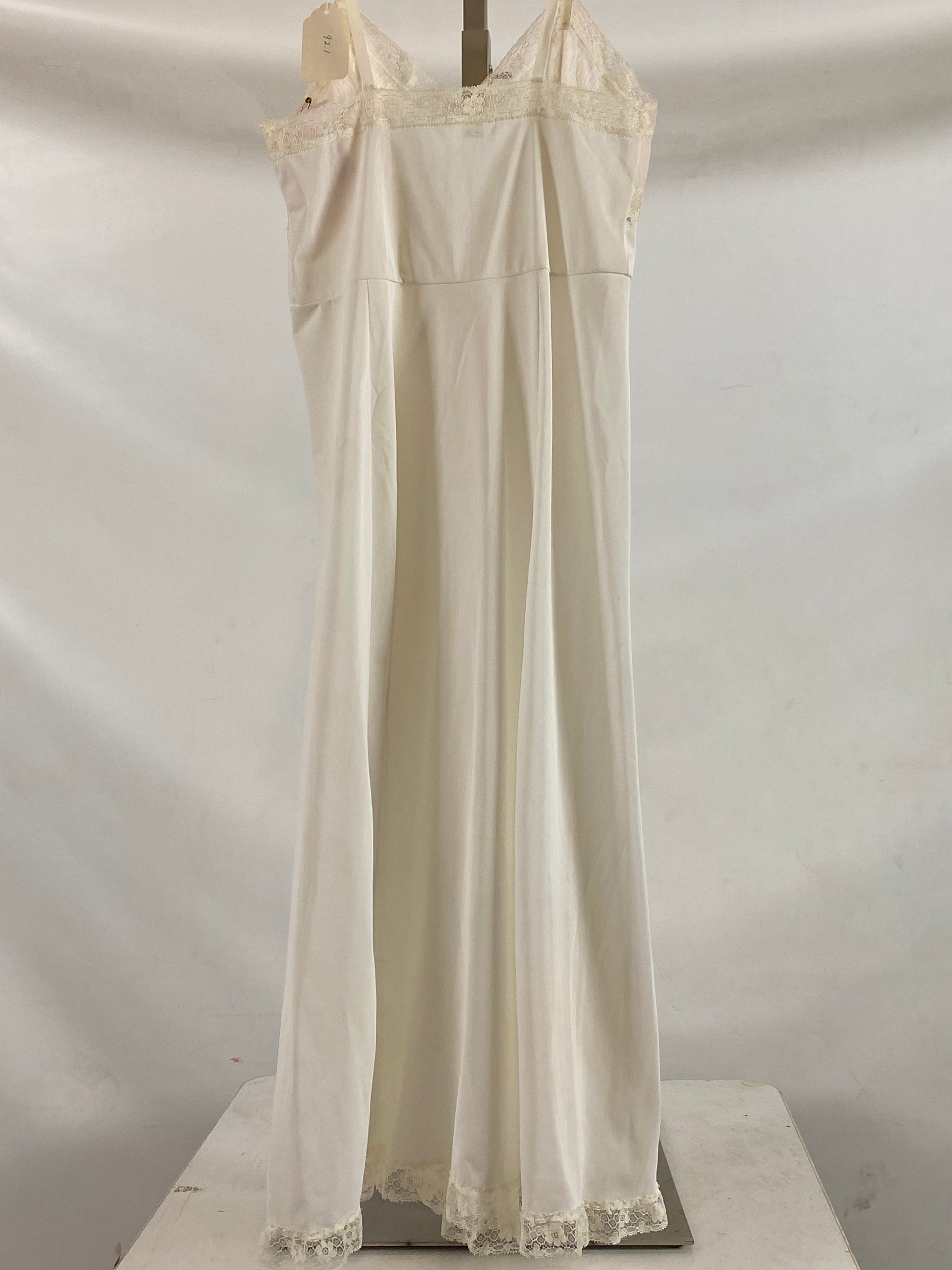 Vintage 1920s White Dacron Knit White Slip Size 32