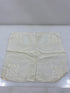 Vintage 1920s White Linen Handkerchief with Floral Embroidery
