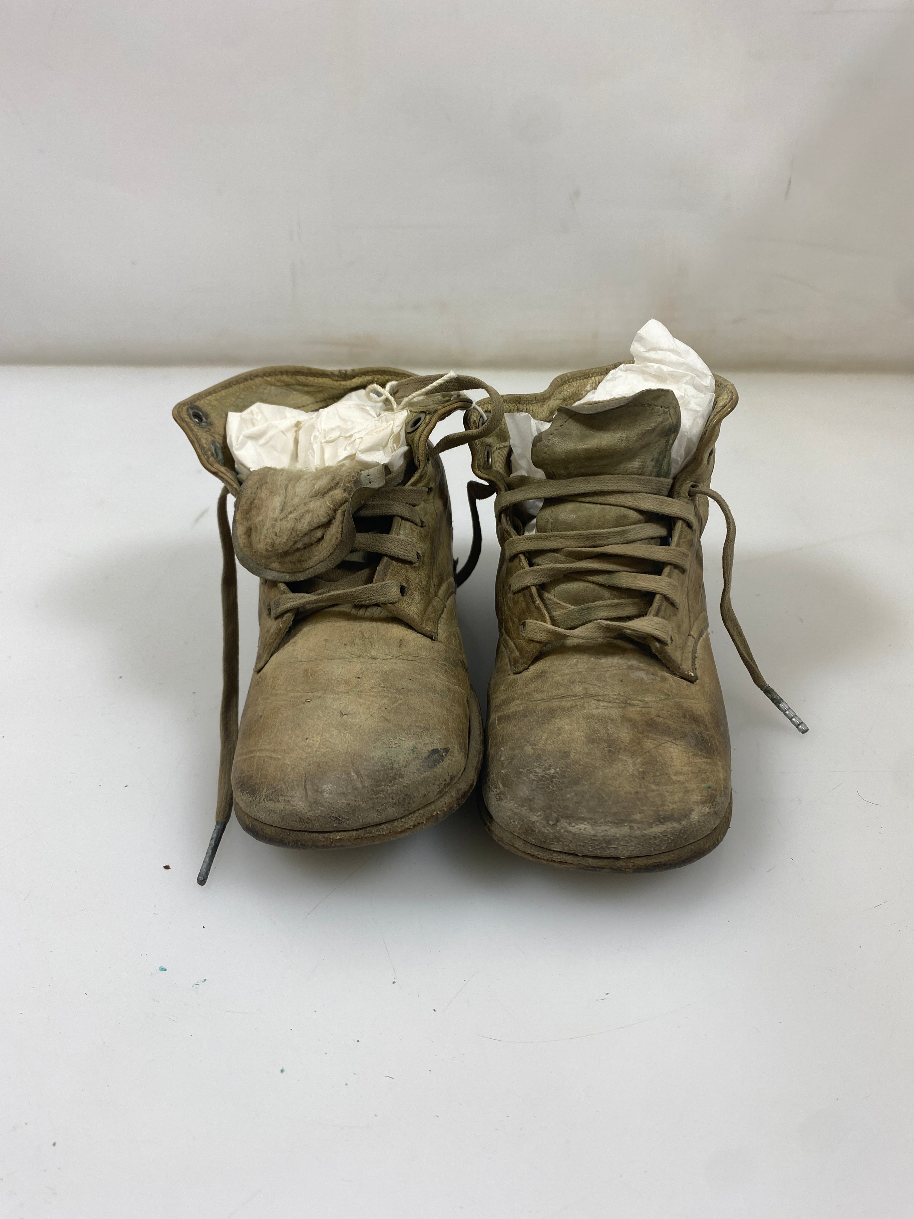 Vintage 1927 Tan Leather Lace-Up Children's Sneaker