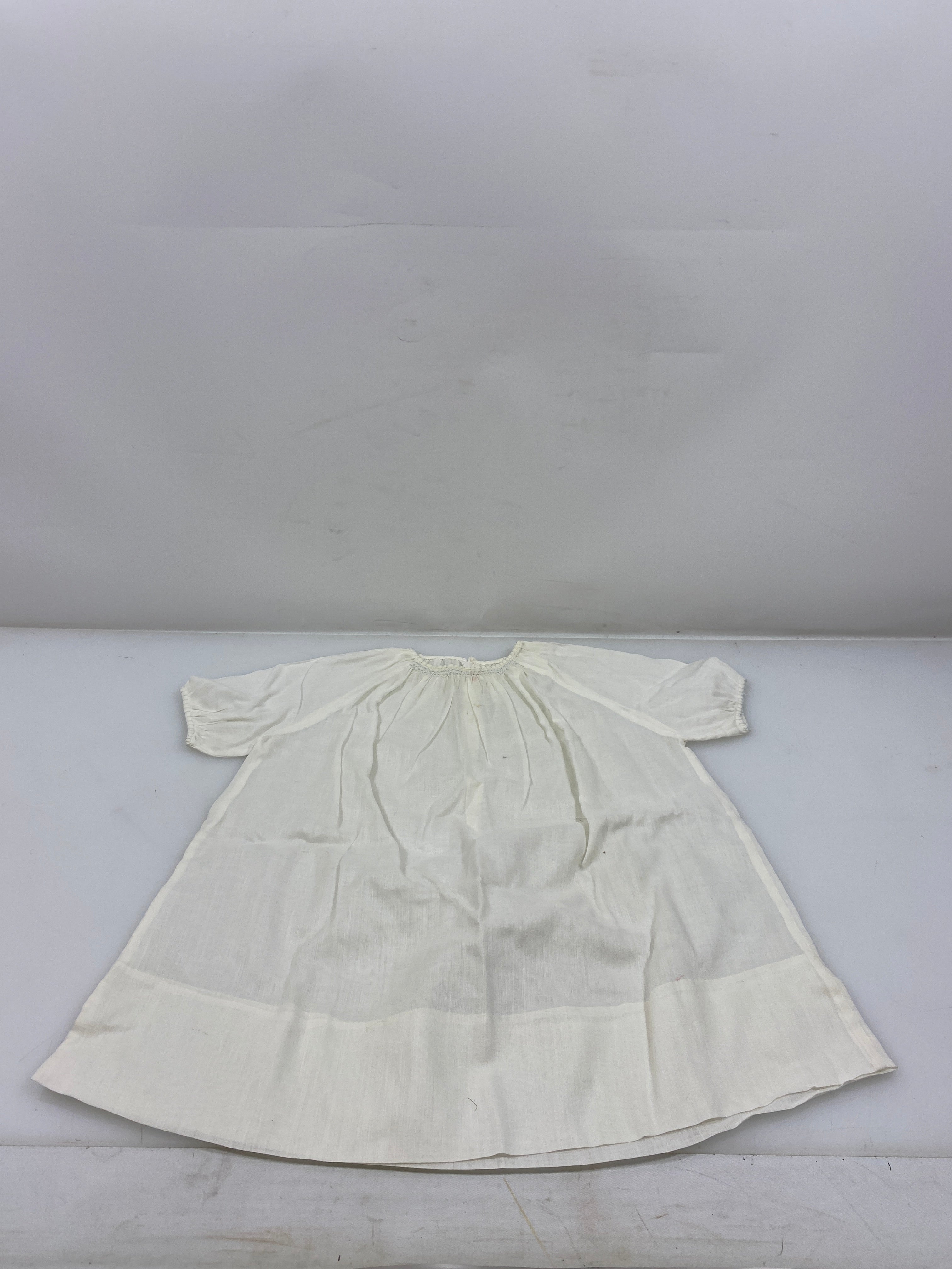 Vintage 1927 "Texas" White Linen Baby's Dress Size 6 Months