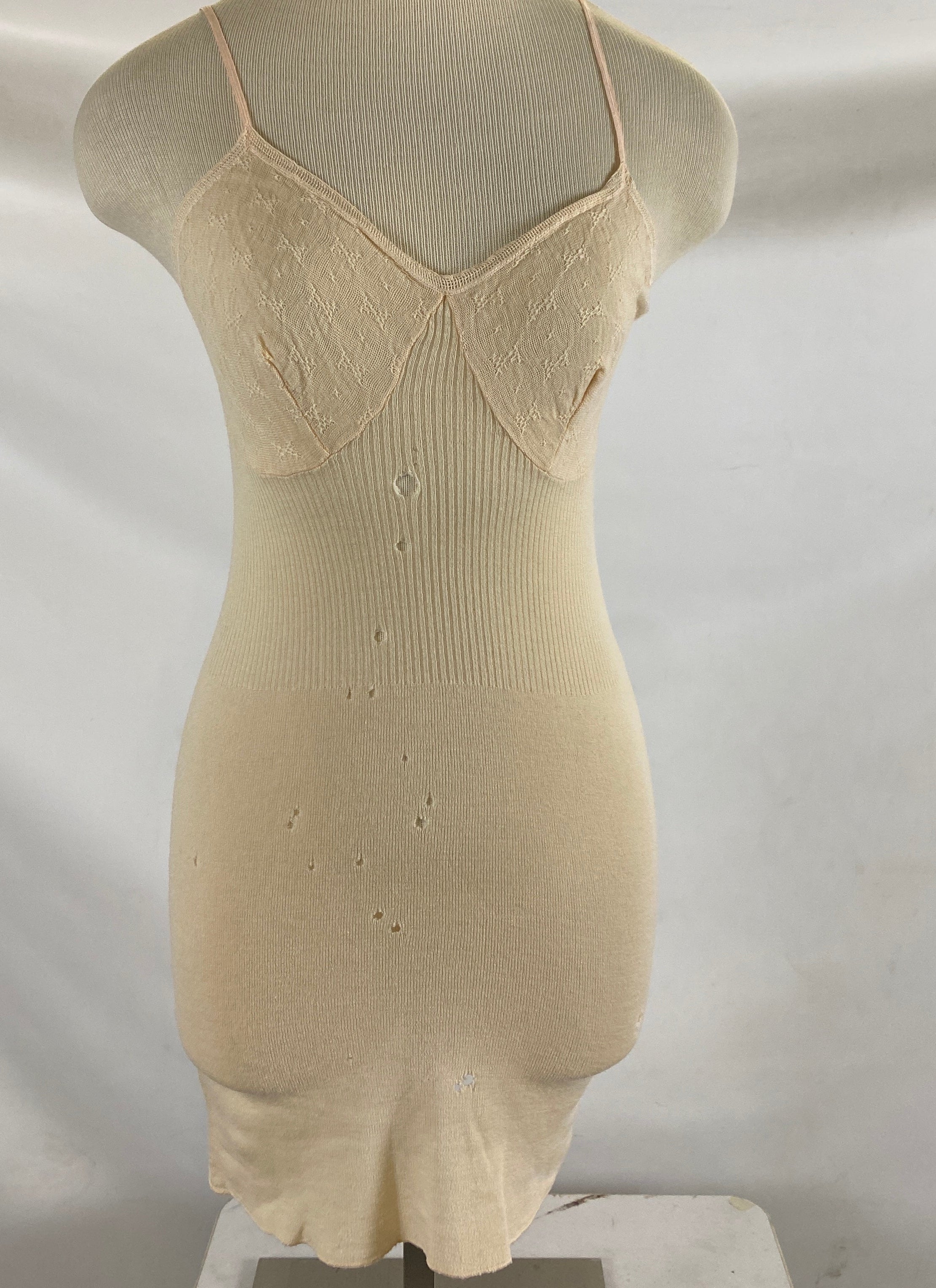 Vintage 1930s Blush Knit Undershirt