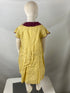 Vintage 1930s Children's Yellow Dress with Burgundy Collar with Anchors