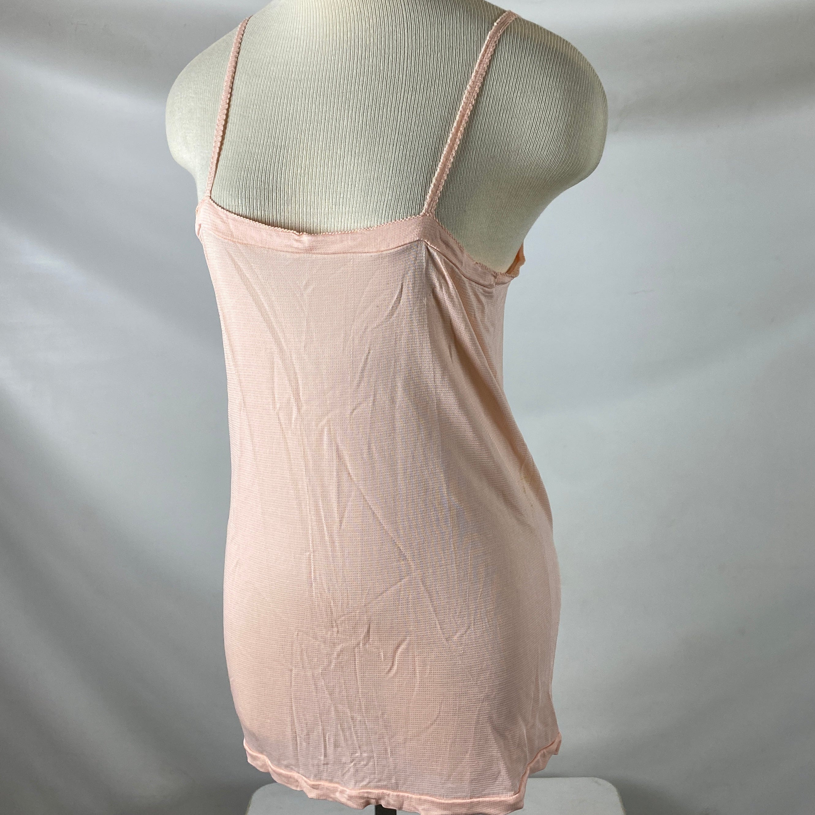 Vintage 1930s Pink Nylon Undervest