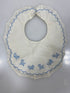 Vintage 1930s White Linen Bib with Embroidered Cats and Dogs