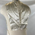 Vintage 1930s White Silk Dickey with Beaded Design