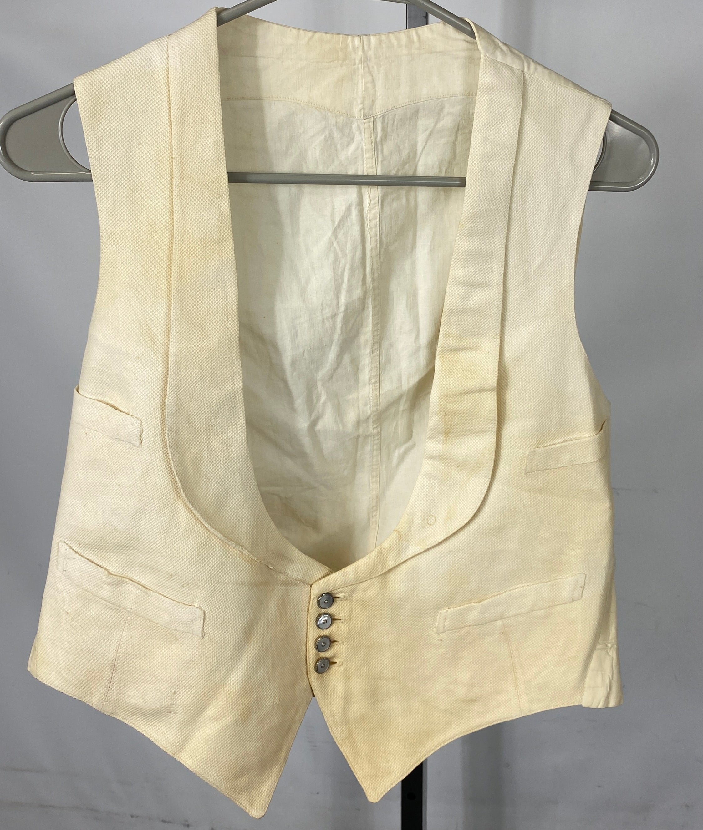 Vintage 1930's White Vest Men's Size Unknown