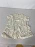Vintage 1932 White Linen Baby's Collared Dress with Pink Embroidered Details