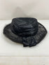 Vintage 1940's Black Wide Brim Women's Hat with Tulle