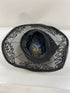 Vintage 1940's Black Wide Brim Women's Hat with Tulle