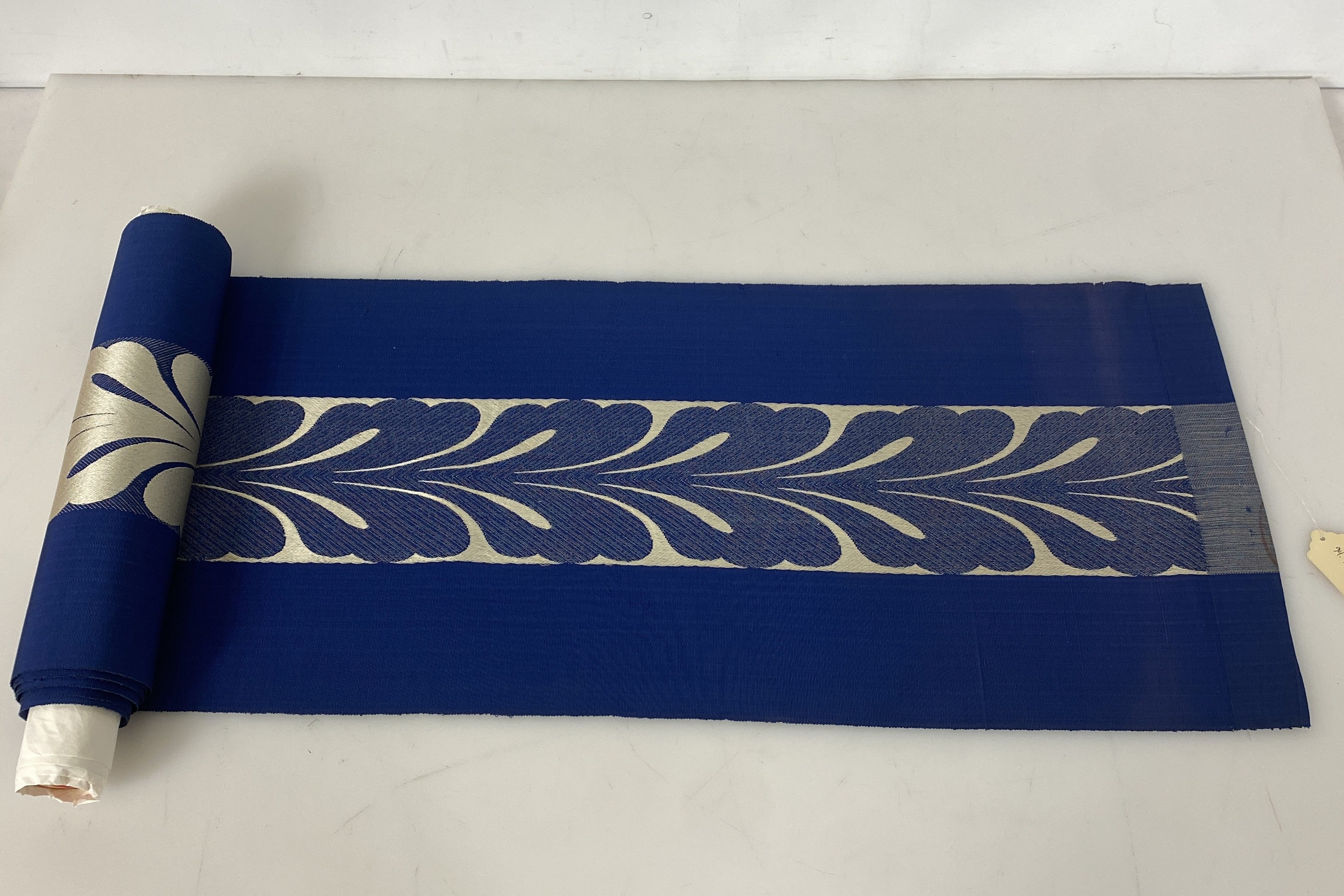 Vintage 1940s Blue Fabric Banner 158x12