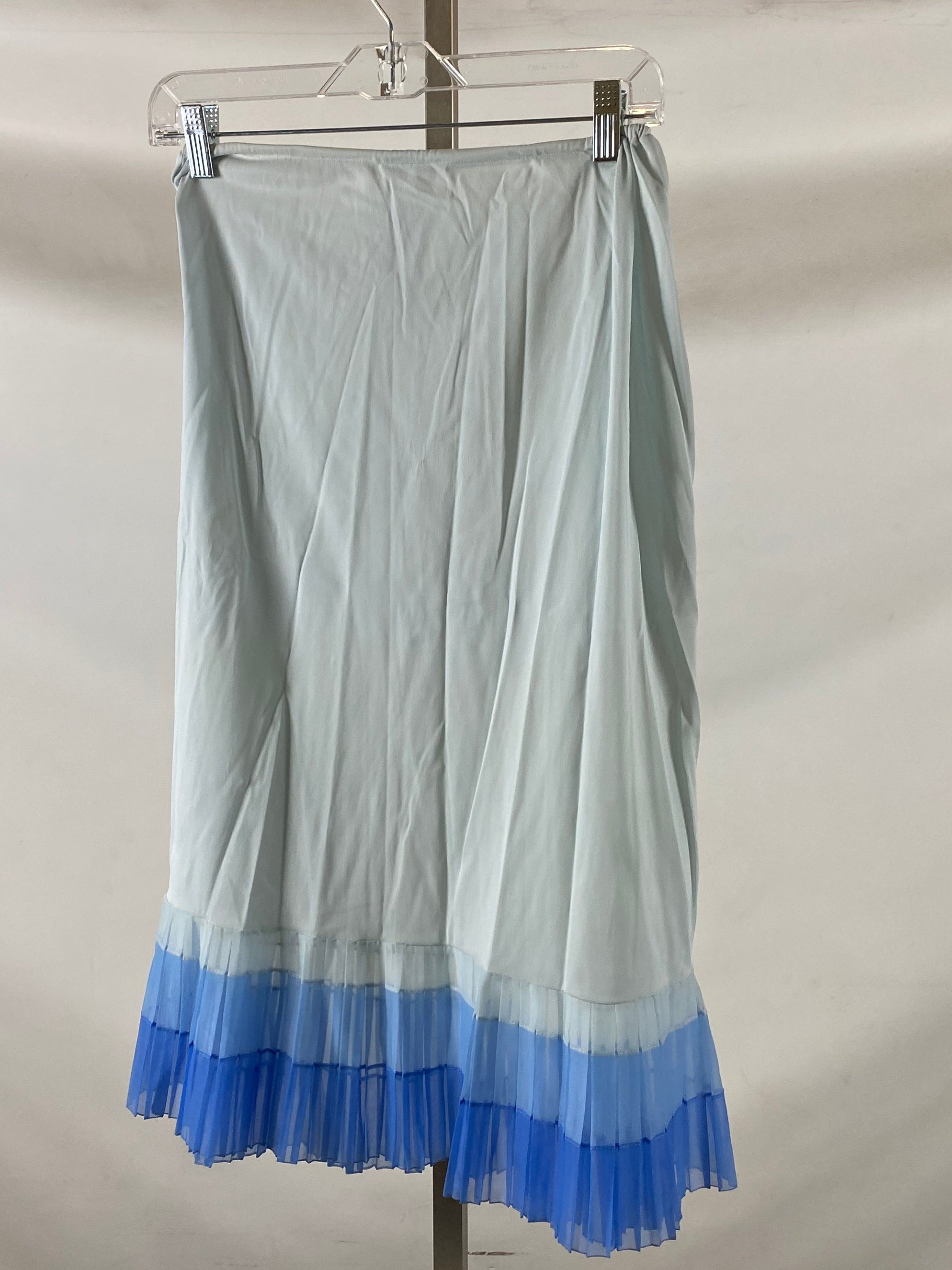 Vintage 1940s Blue Slip Skirt with Blue Tiered Crinoline